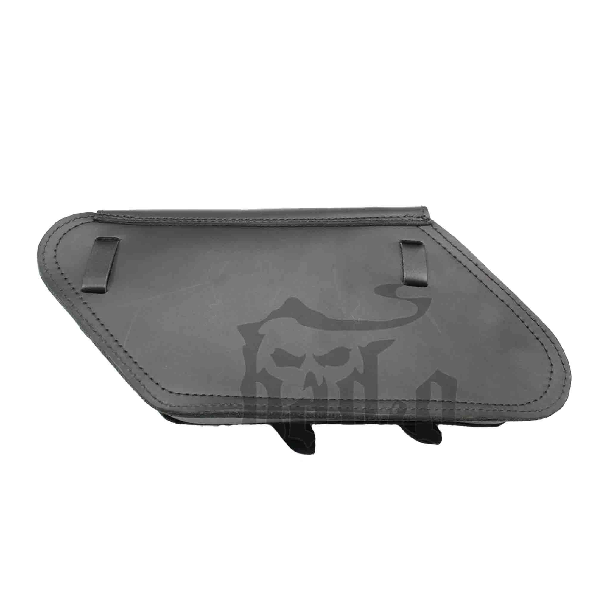 Upgrade your Harley-Davidson® Softail with the SHR05 Right Side Fender Strut Solo Bag. Hand crafted in USA with premium leather and top quality hardware. Designed to fit all Harley-Davidson® Softail models and years. Durable and stylish, it features easy installation and it's the perfect fit for your motorcycle.